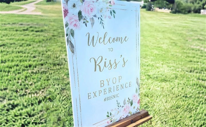 homemade welcome sign for your event