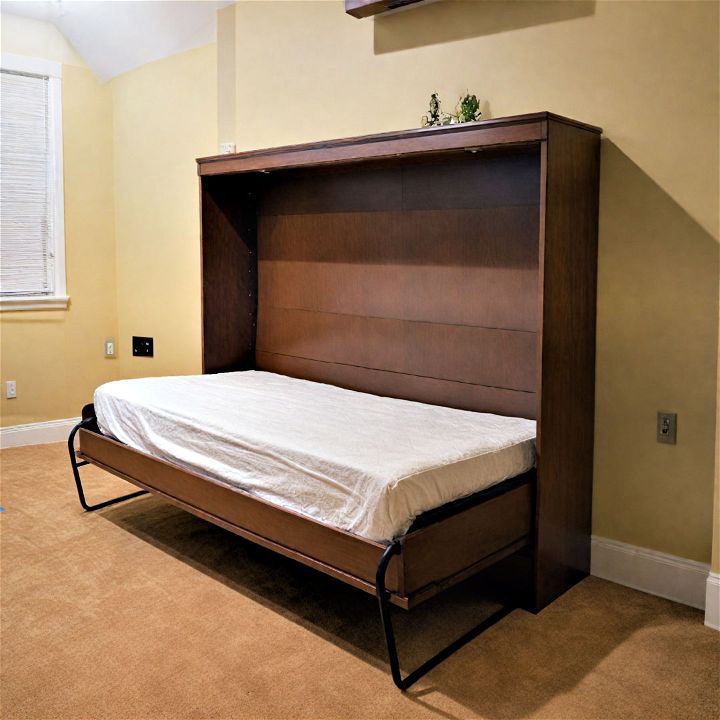 horizontal murphy beds fold down from the wall sideways