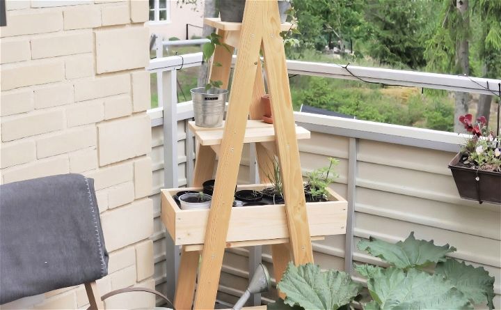 how to build a ladder plant stand