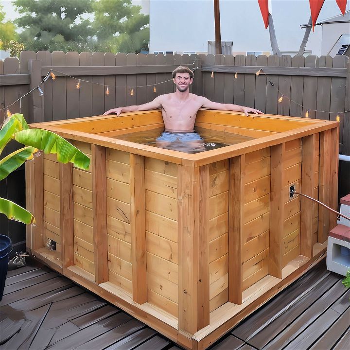 how to build a wood hot tub out of 2x4