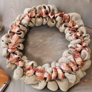 how to make a fall burlap wreath at home