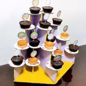 how to make a layered cupcake stand