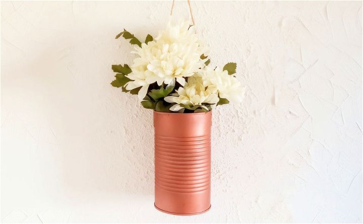 how to make a tin can hanging planter