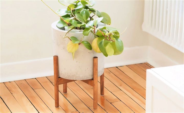 how to make a wood plant stand