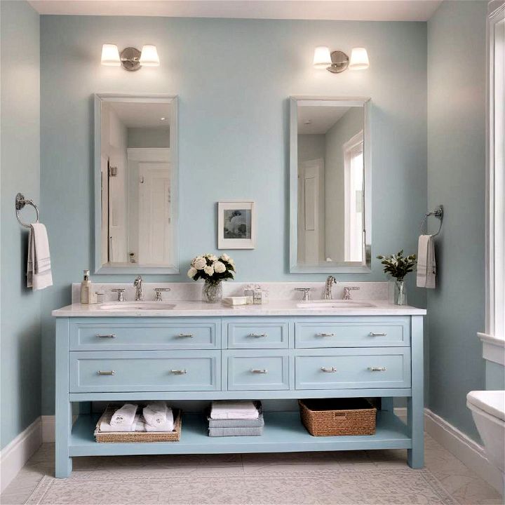 ice blue bathroom vanities