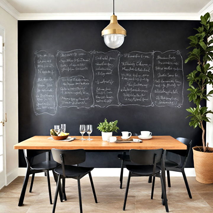 chalkboard wall for your dining room