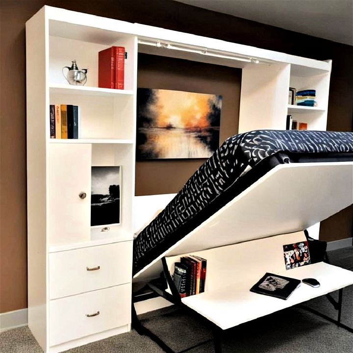 home office with desk convertible murphy bed