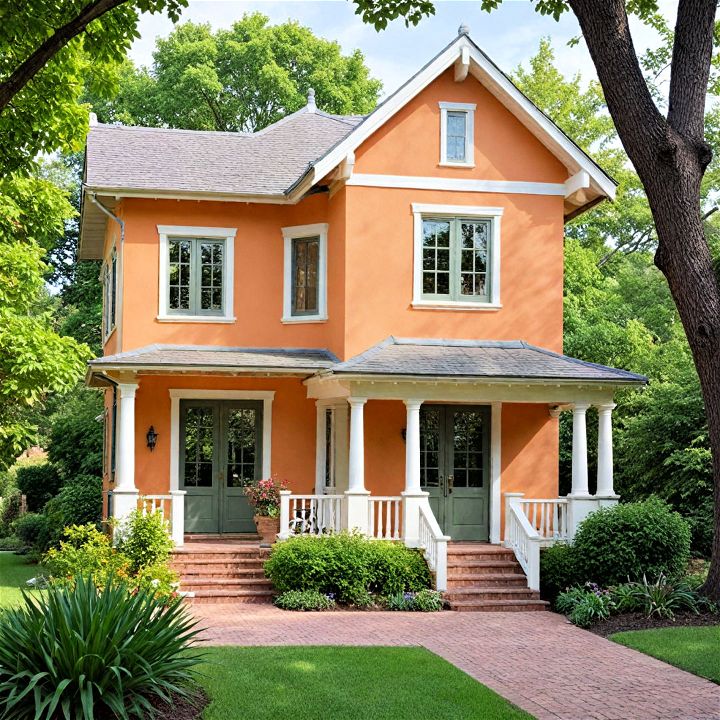 soft apricot for welcoming exterior