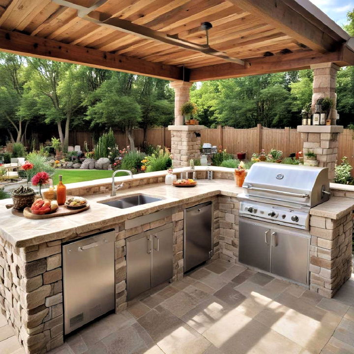 weather resistant and stylish outdoor kitchen