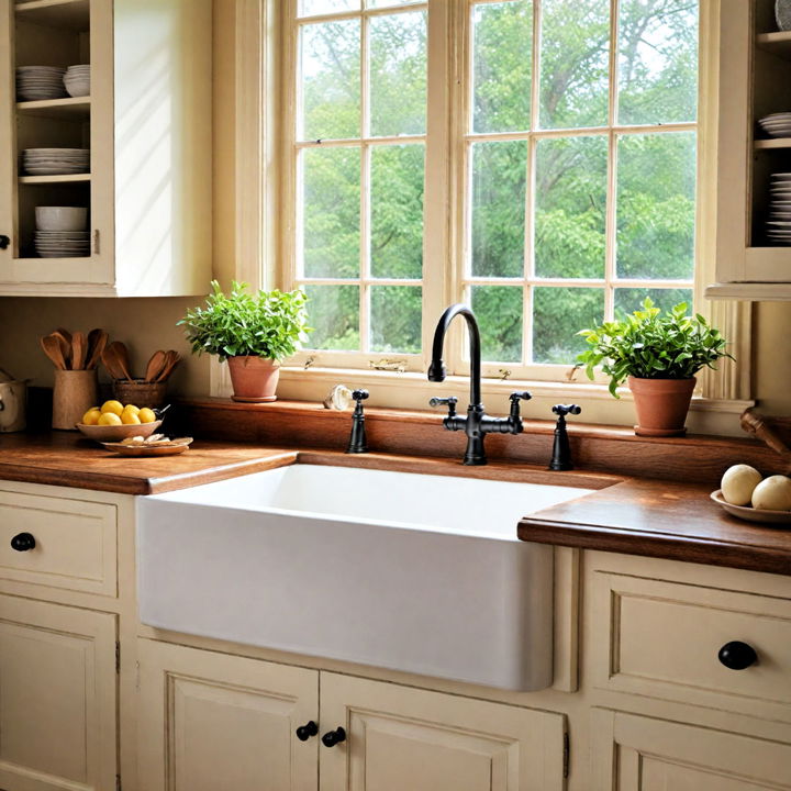 rustic and classic farmhouse sink