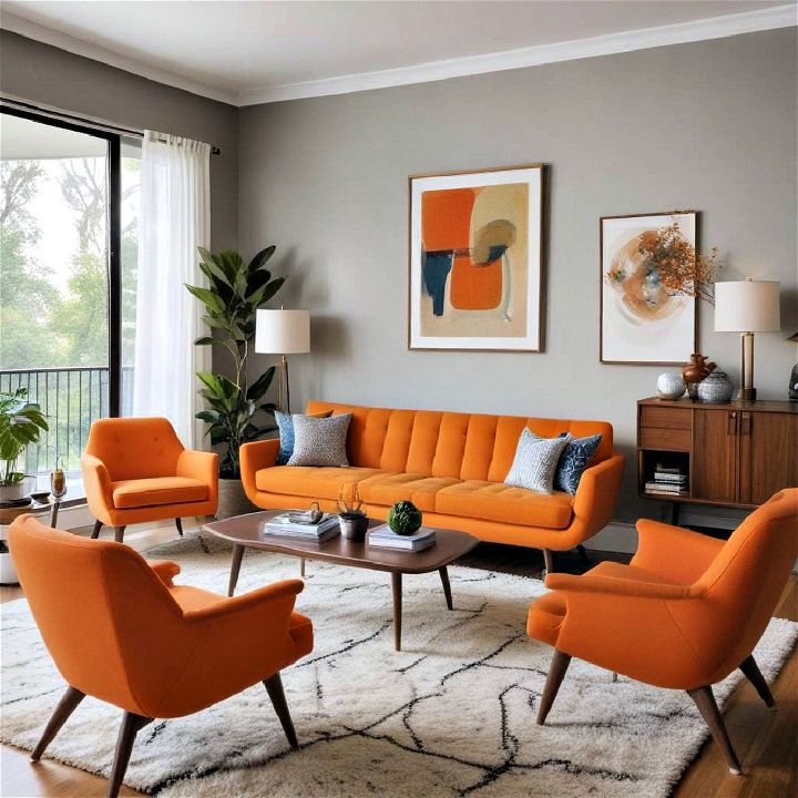 bold color accents living room