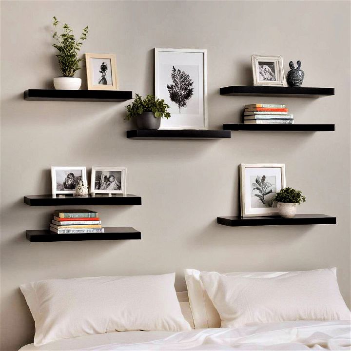 floating shelves for bedroom
