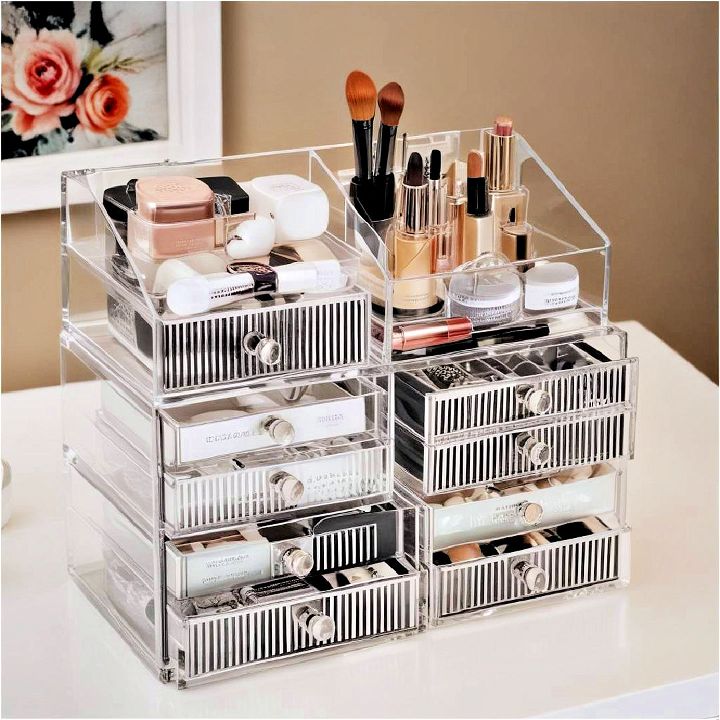 clear acrylic drawers for makeup organizer