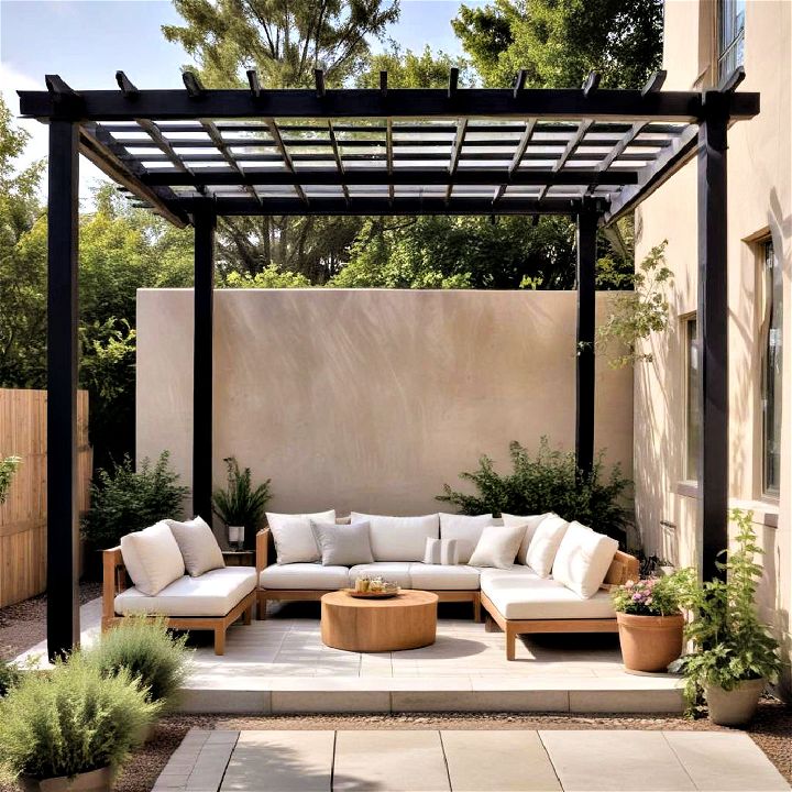 modern minimalist pergola for your patio