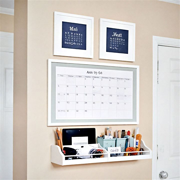 entryway mail and calendar command center