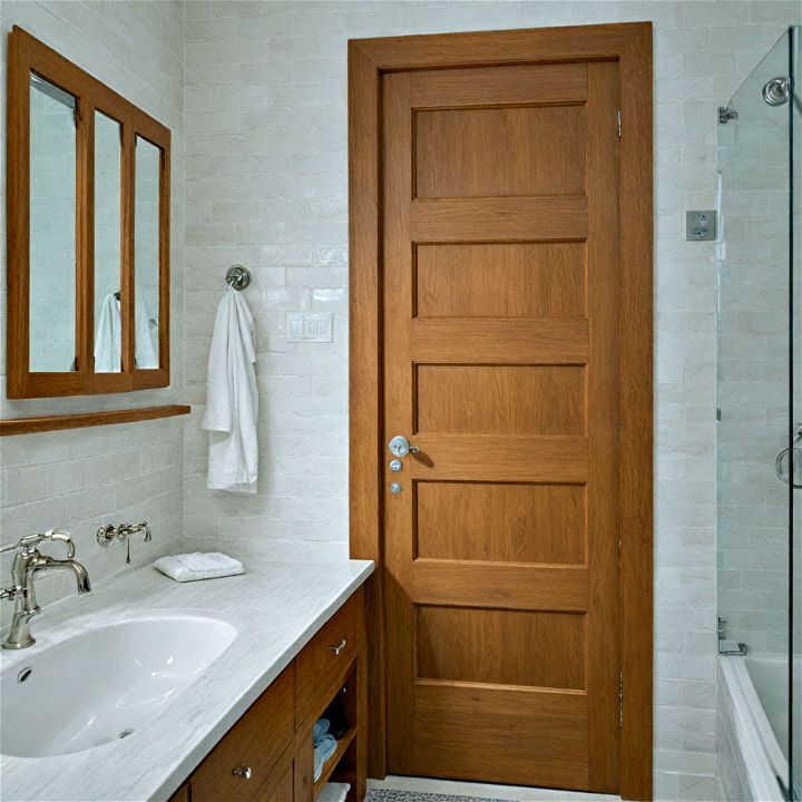 classic panel door for bathroom