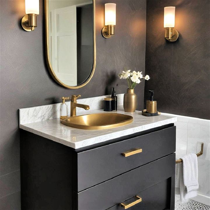 sophisticated brass accents