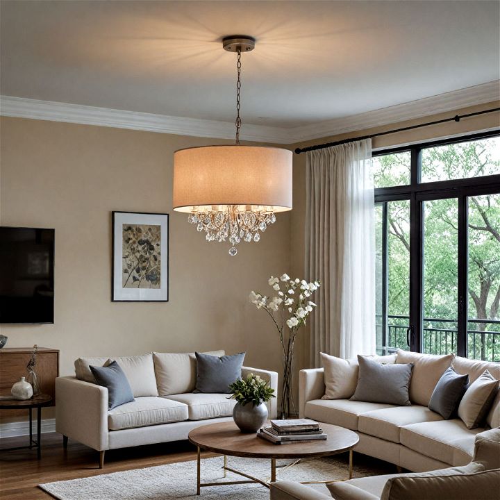drum chandelier for living room ceiling