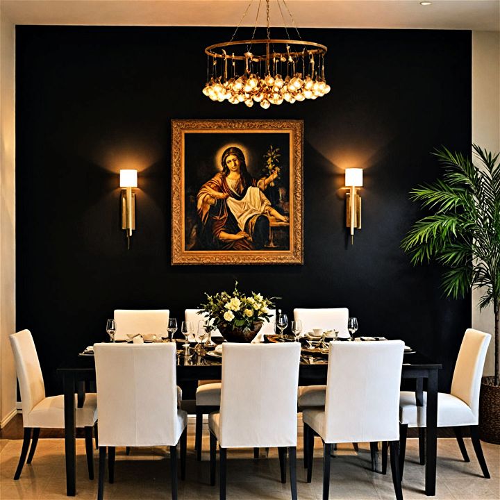 stunning dining room accent wall