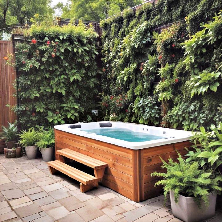 eco friendly living wall for hot tub