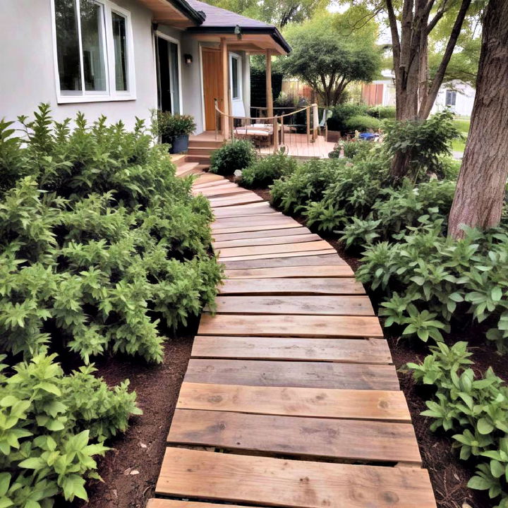 eco friendly wooden walkway