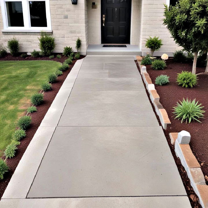 modern concrete slab walkway design