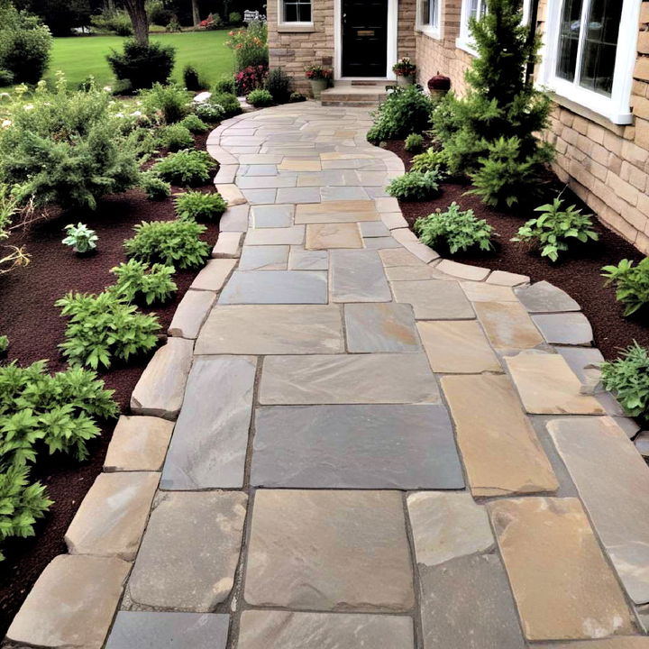 unique flagstone walkway design