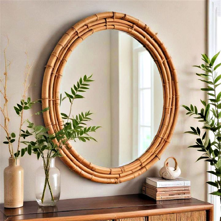 eco friendly bamboo frame mirror