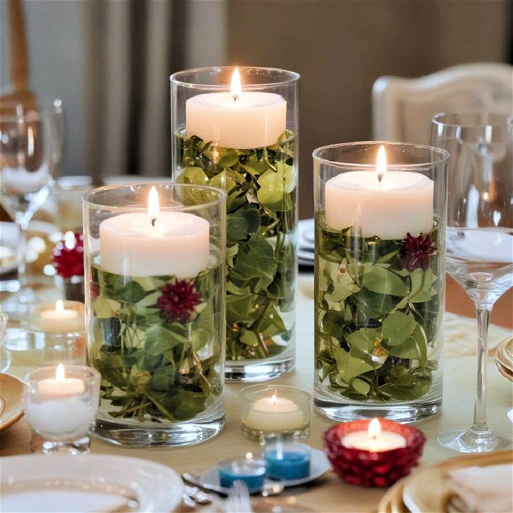 floating candles for dining table