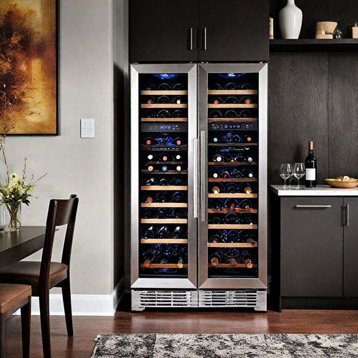 sophisticated and luxurious wine cooler