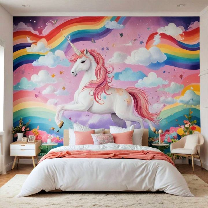 rainbow and unicorn theme