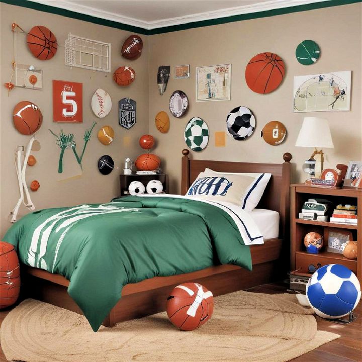 sports and athletics theme bedroom
