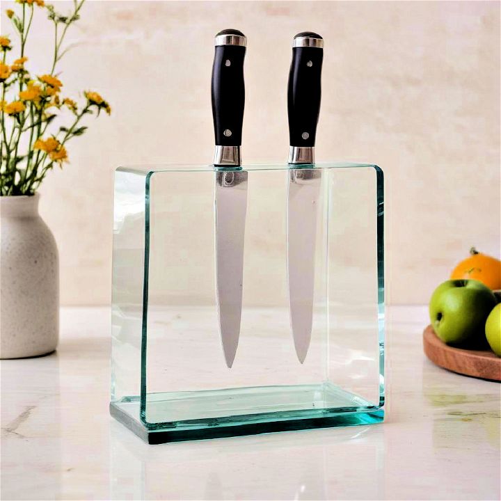 glass knife block