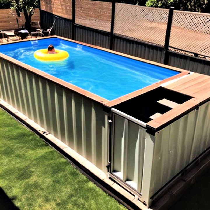 modern and unique shipping container pool