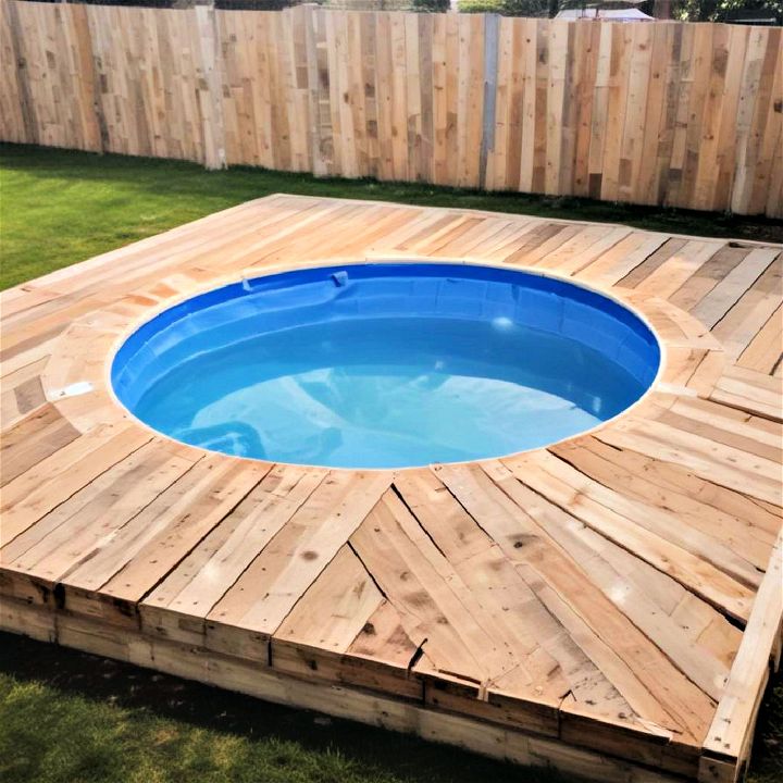 inexpensive wood pallet pool frame