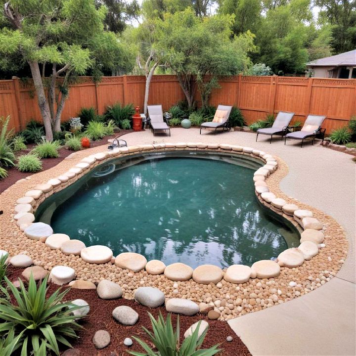 natural and luxurious pebble tec pool