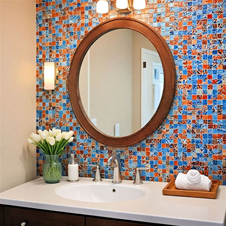 mosaic tiles to create a unique focal point