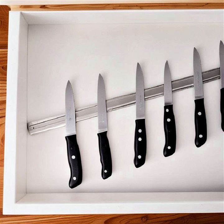 in drawer magnetic strips knife storage