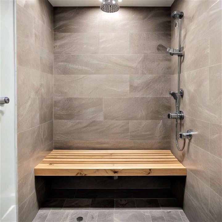 in shower bench for relaxation
