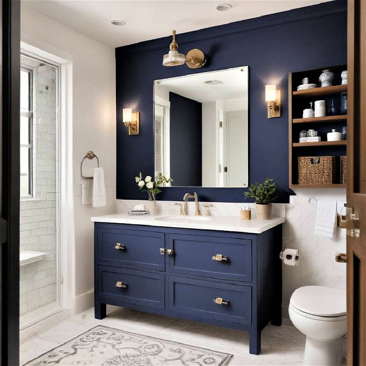 indigo blue bathroom vanity
