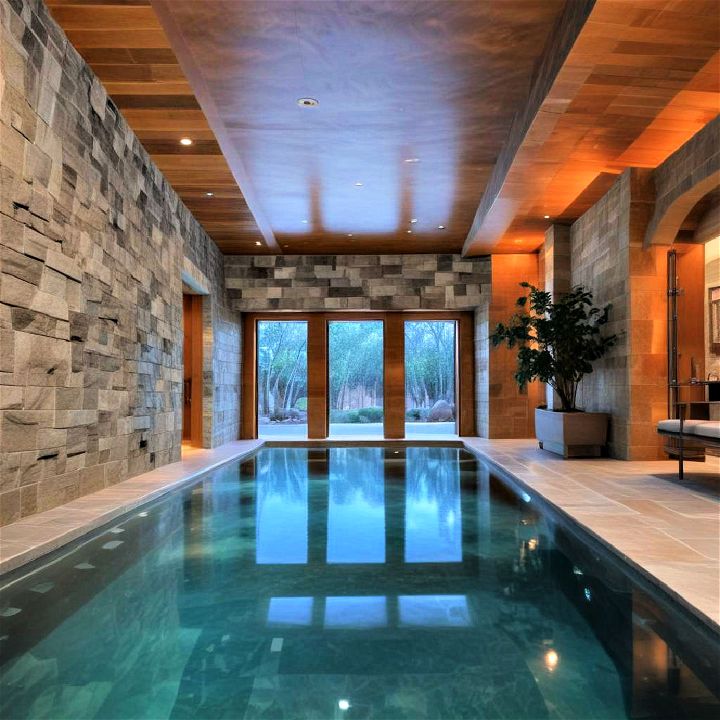 indoor stone tile pool