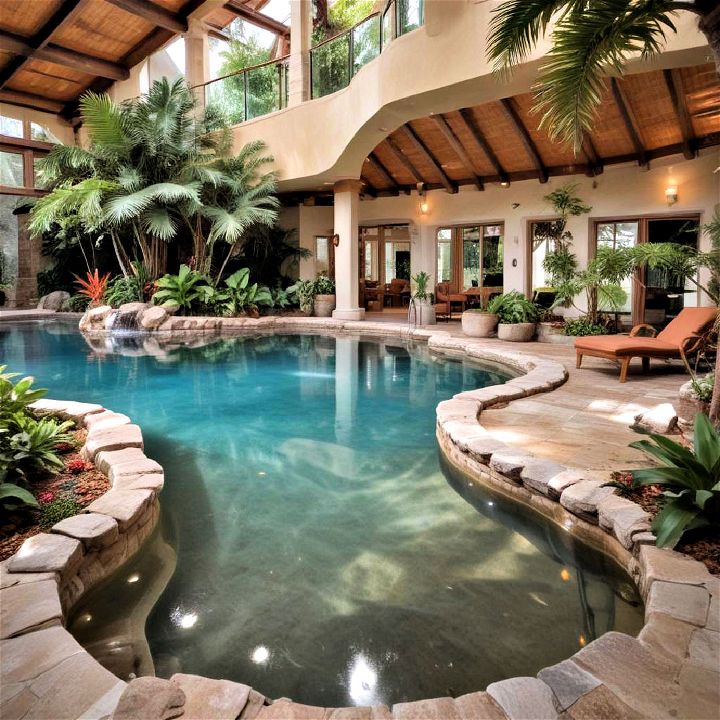indoor tropical lagoon pool