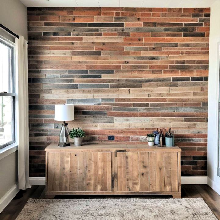 industrial accent shiplap wall