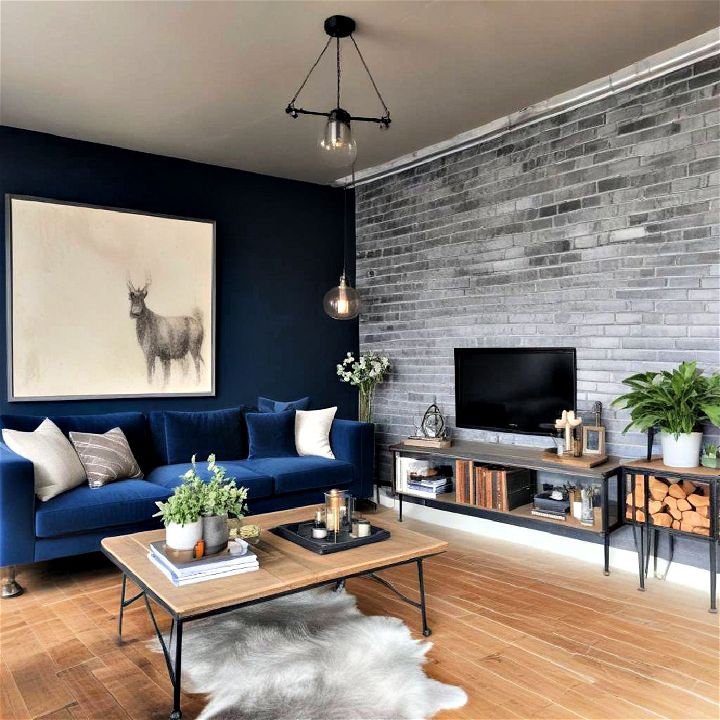 industrial chic living room