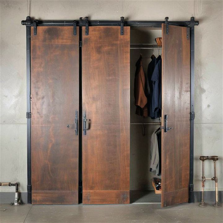 industrial pipe closet doors