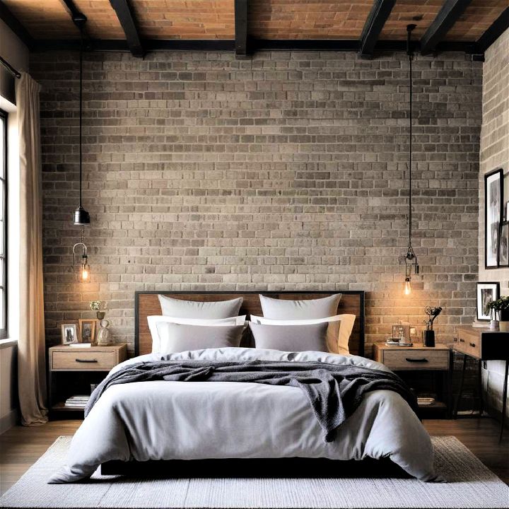 industrial vibes black and grey bedroom