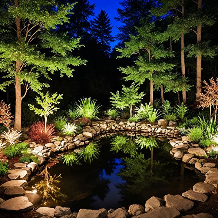 install pond lights for a magical glow