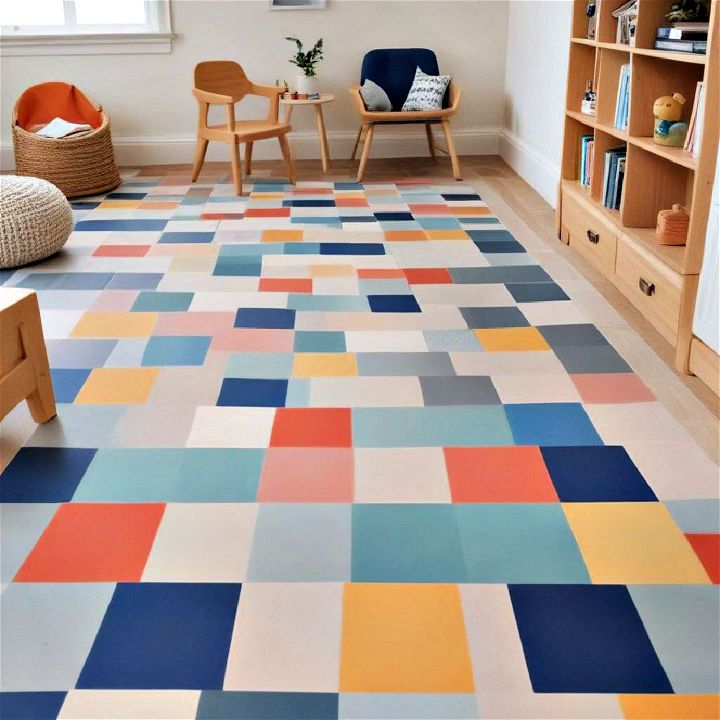 interactive floor tiles for visual interest