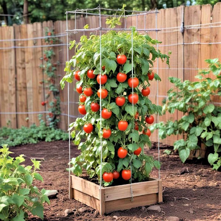 inverted tomato cage design