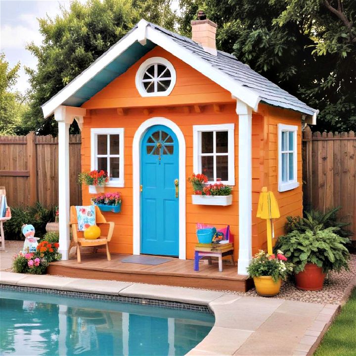 kids playhouse pool house